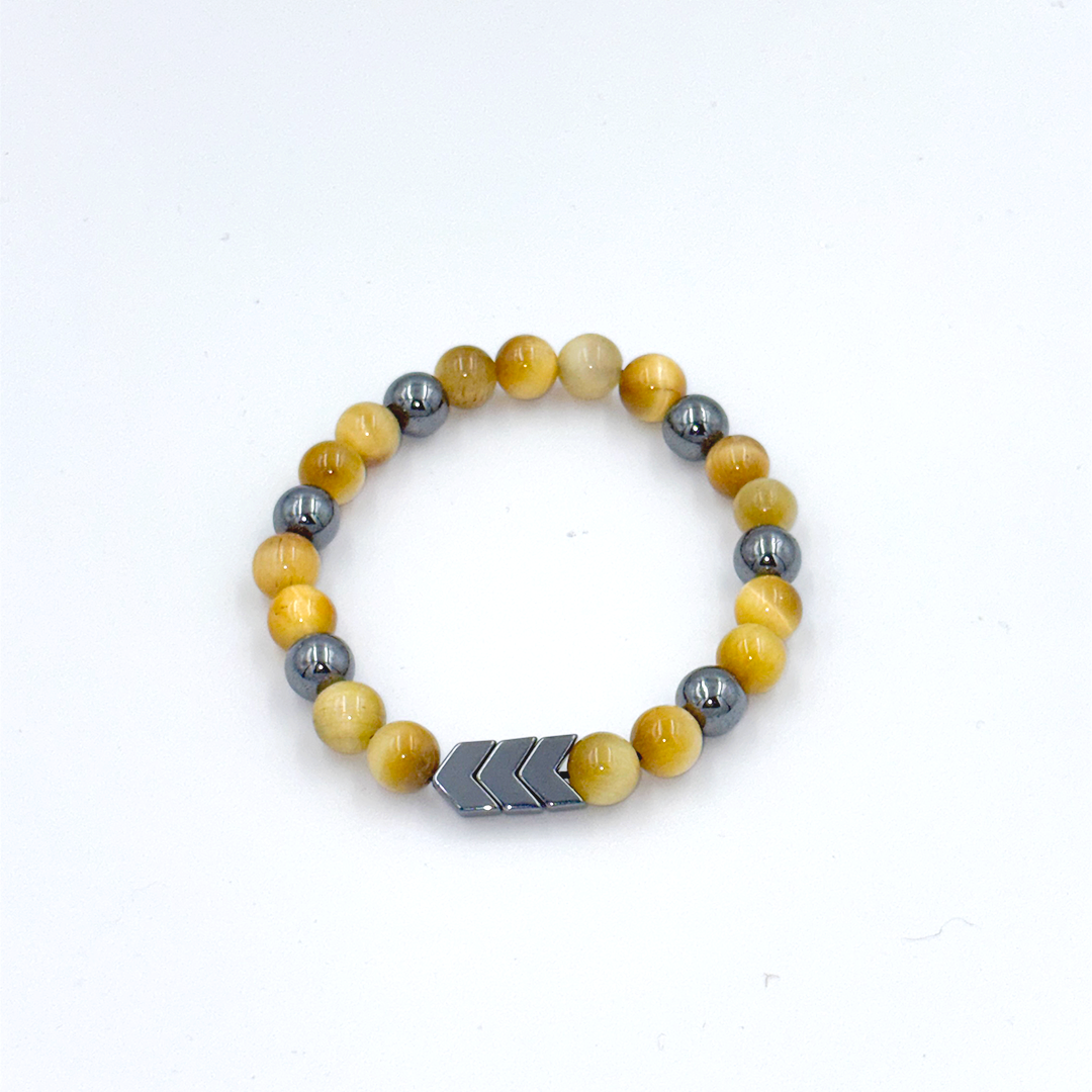 Tigrie Oko a Hematit (8 mm)