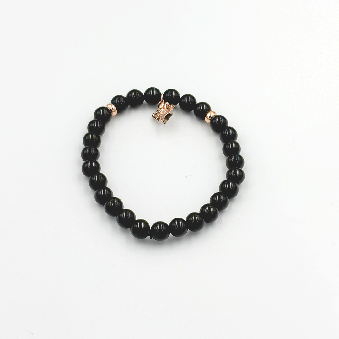 Obsidián s anjelom (6 mm)