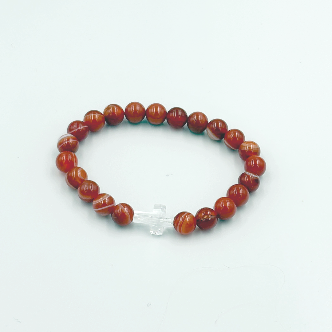 Oranžový Sardonyx (8 mm)