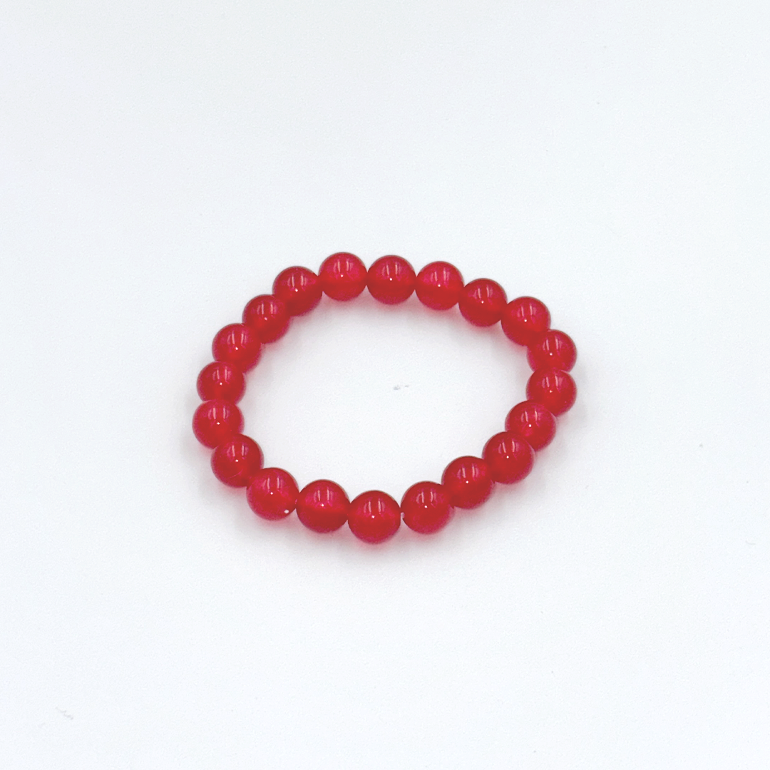 Červený Jadeit (8 mm)