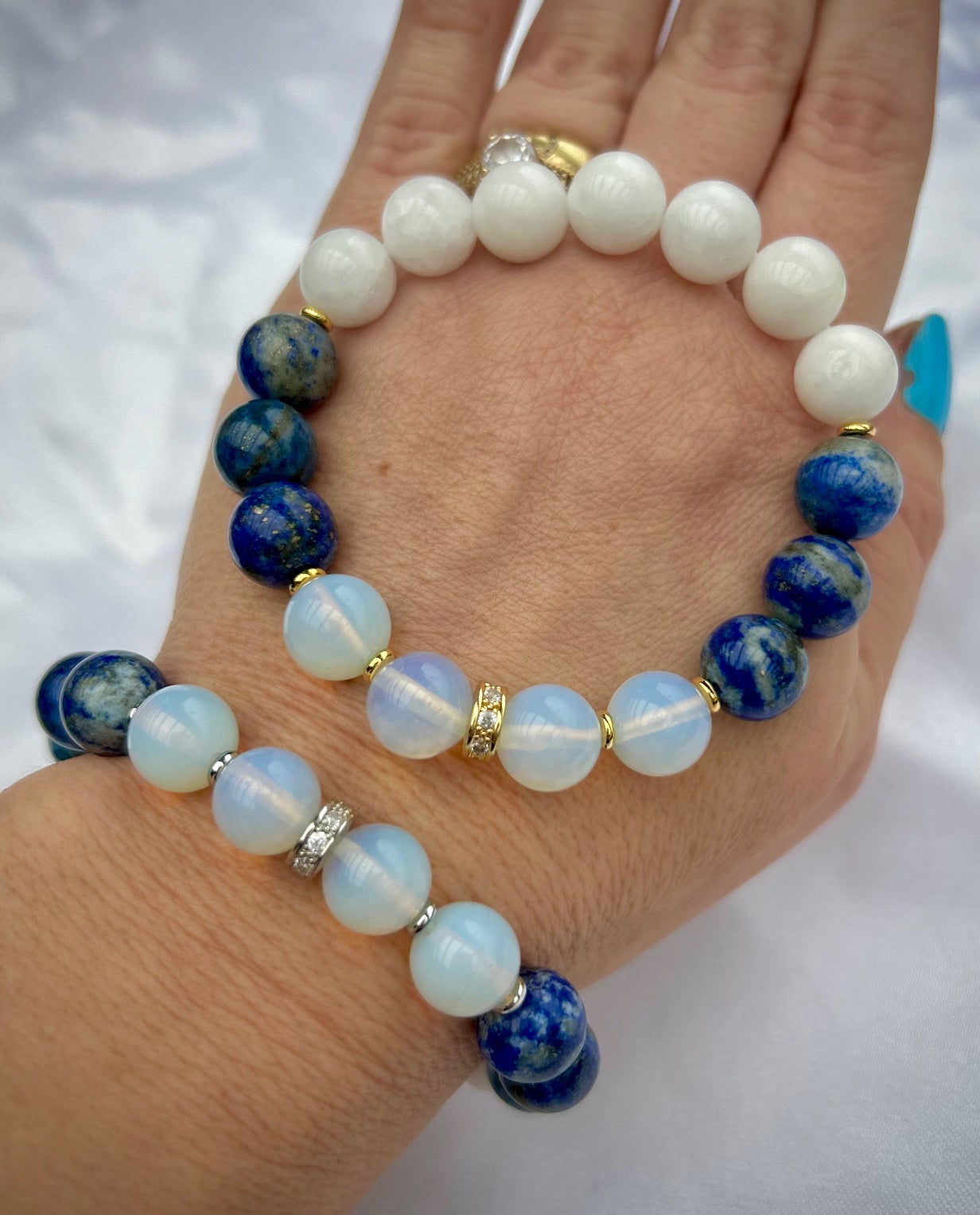 Náramok Opalit, Jadeit a Lapis Lazuli