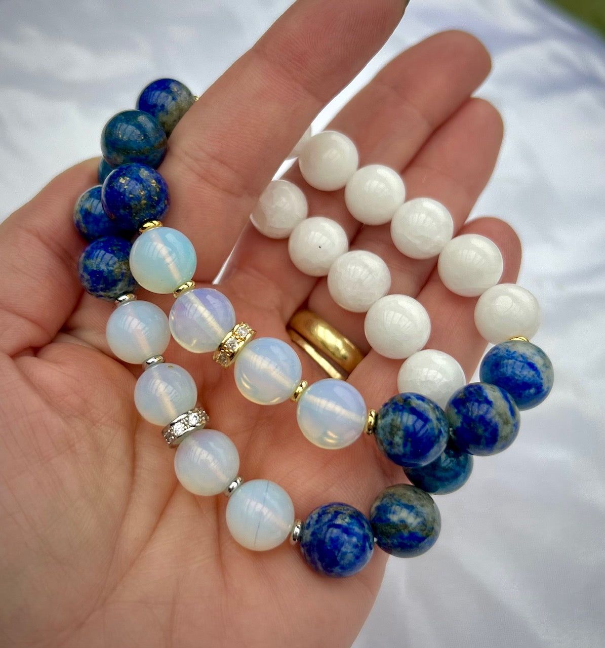 Náramok Opalit, Jadeit a Lapis Lazuli